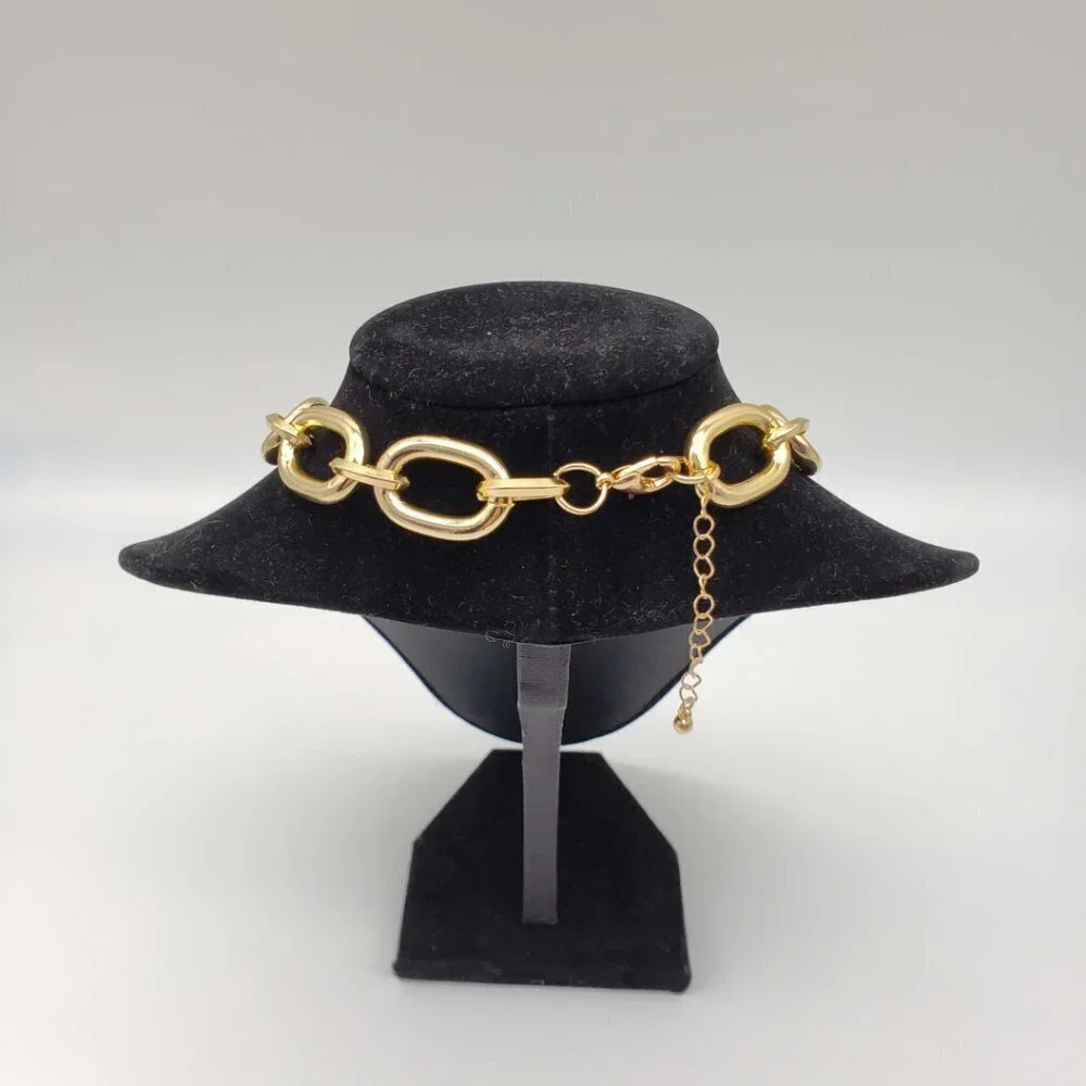 Authentic Louis Vuitton Lock and Key Gold Color with Gold Plated Chain Necklace